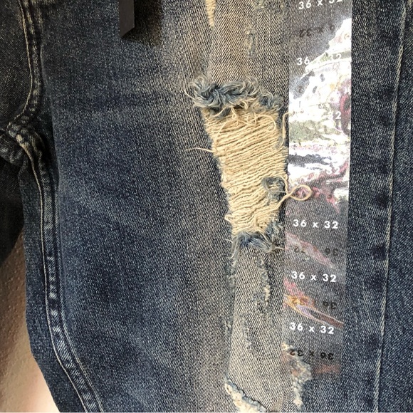 Pacsun Confor stretch shredded jeans NWT 36x32 - Picture 5 of 10